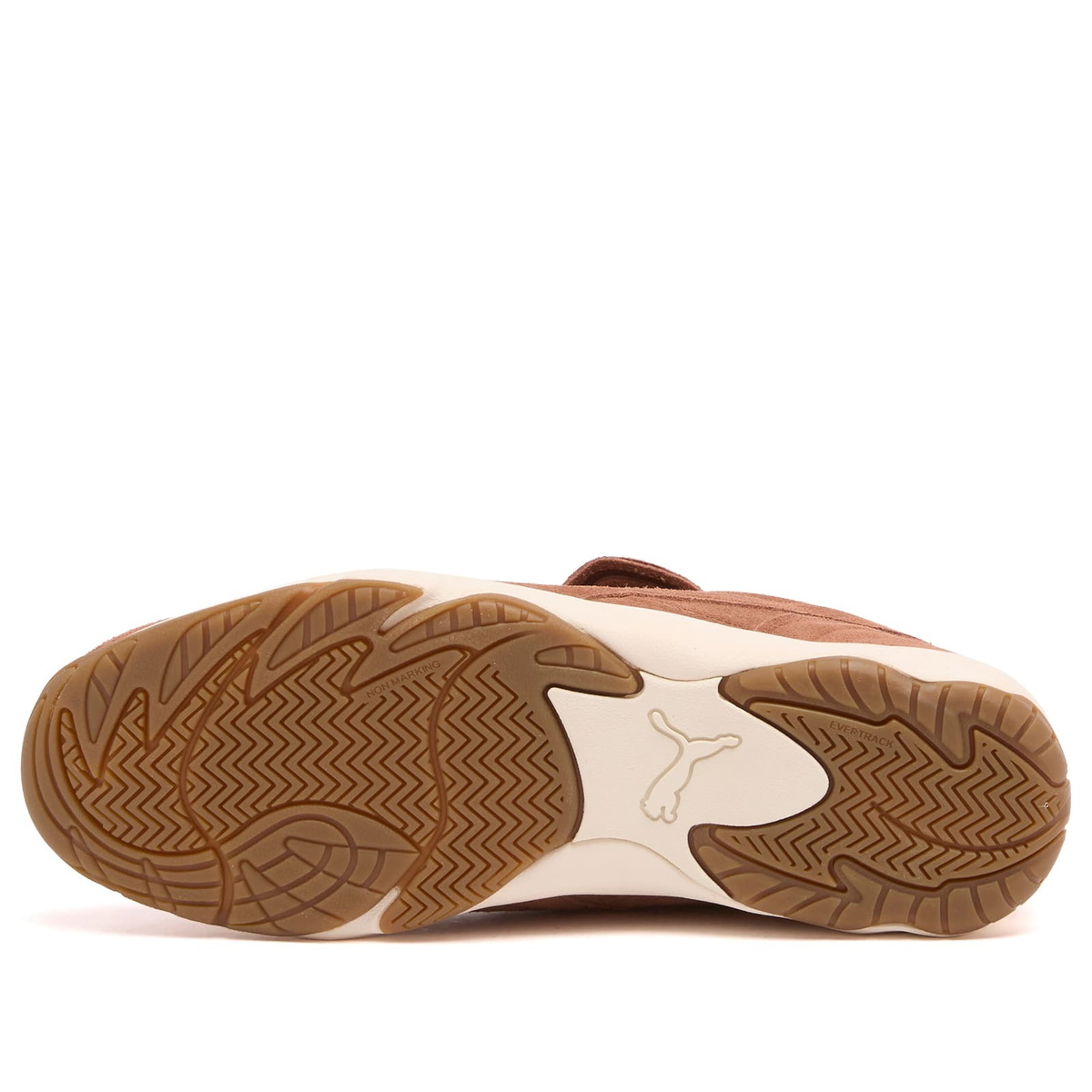 Puma King Indoor Clean Sneaker in Brown Mushroom