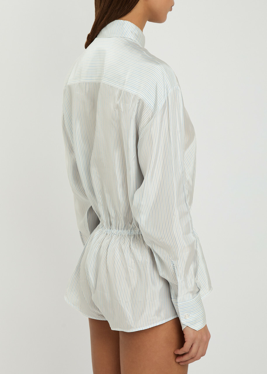 Bettter Lining Shirt Striped Satin Bodysuit Multicoloured