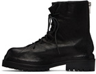 424 Black Laced Up Boots