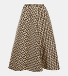 Valentino Toile Iconographe silk midi skirt