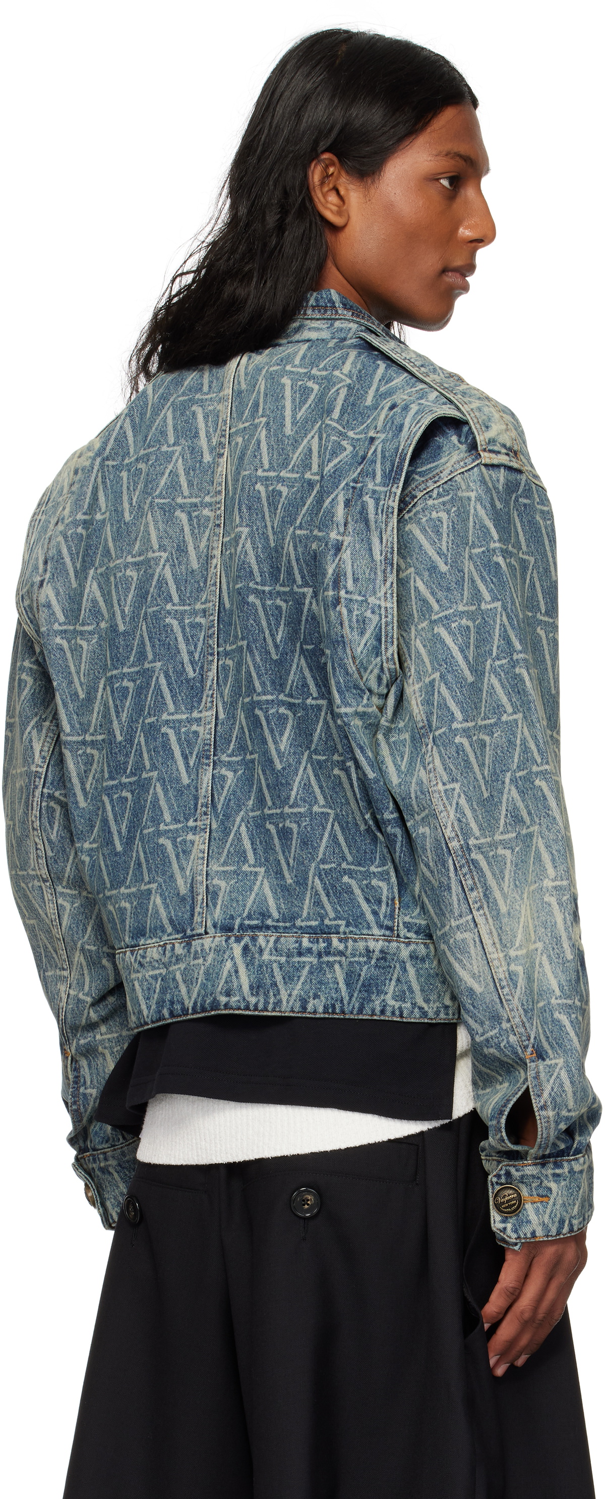 VAQUERA Blue Monogram Denim Jacket