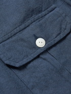 Drake's - Brushed Cotton-Twill Shirt - Blue