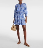 Heidi Klein Lake Como printed smocked minidress
