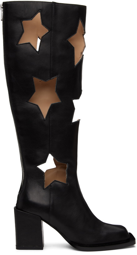 Photo: ANDREJ GRONAU SSENSE Exclusive Black Star Cut Boots