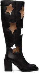 ANDREJ GRONAU SSENSE Exclusive Black Star Cut Boots