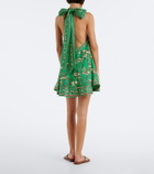 Alémais Fish Sticks printed linen minidress