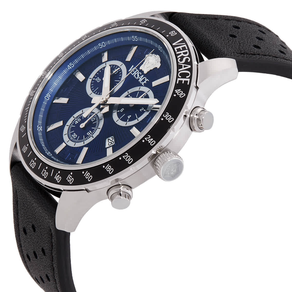 Versace Sport Chrono Quartz Blue Dial Mens Watch VEZCA0124 Versace