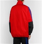Balenciaga - Oversized Colour-Block Logo-Print Ripstop Jacket - Red