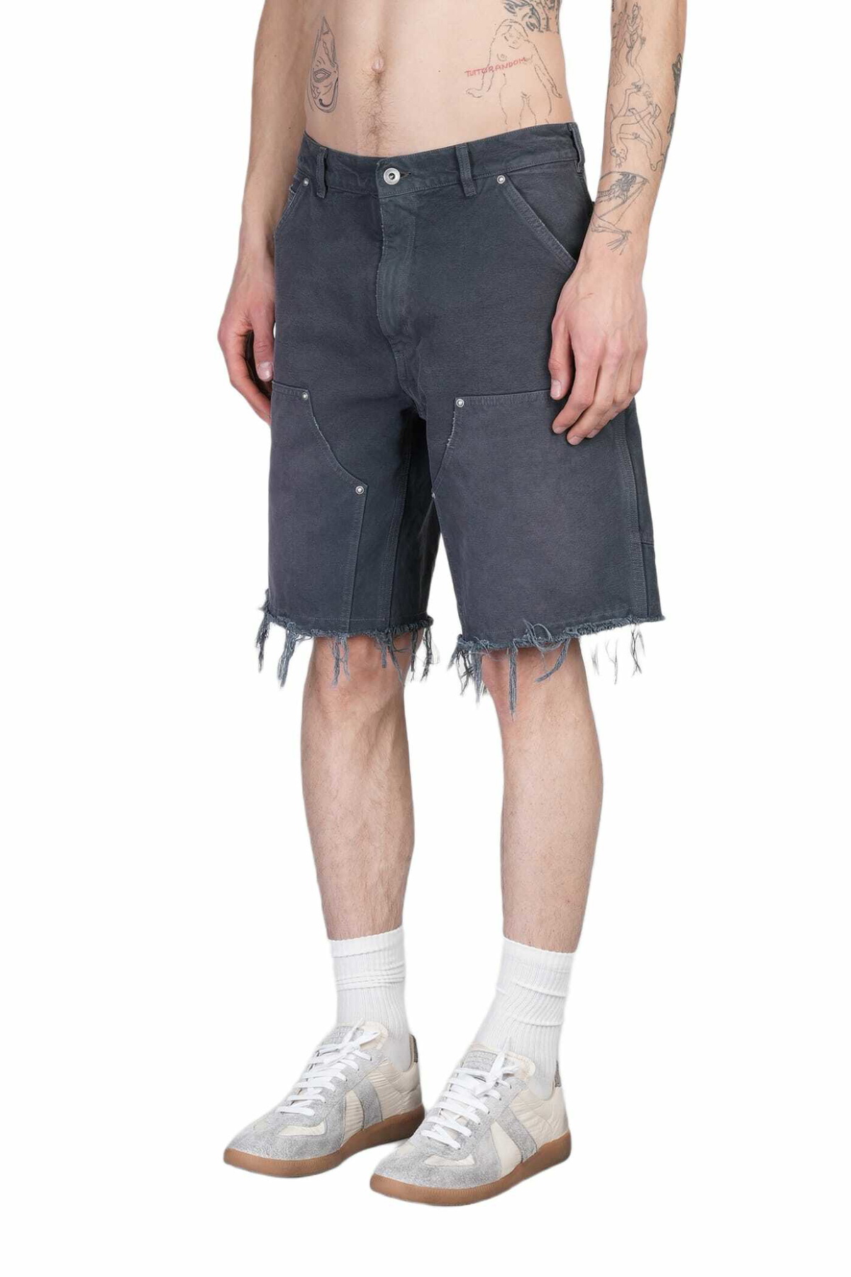 Maison Margiela Shorts In Grey Denim Maison Margiela