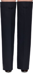 Jean Paul Gaultier Navy Logo Patch Gaiters