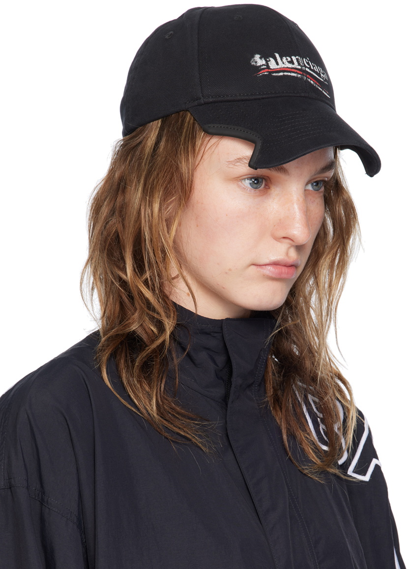 Balenciaga Black Political Stencil Cap Balenciaga