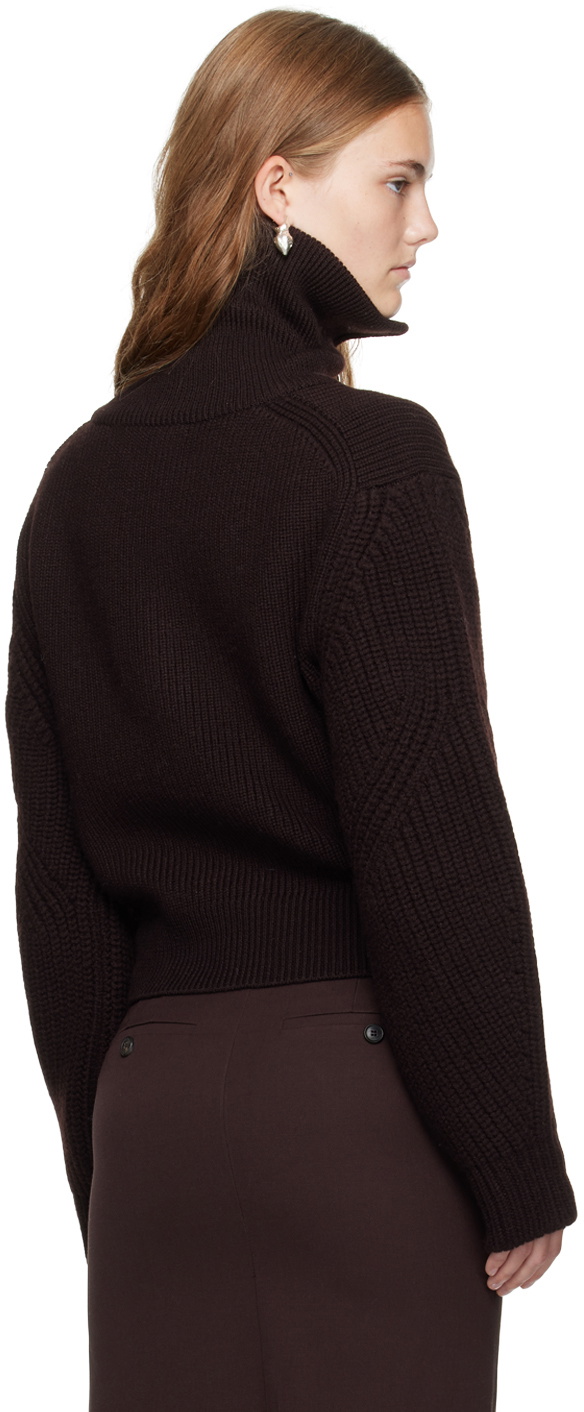 Recto Brown Half-Zip Polo