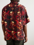 Wacko Maria - 56 Tattoo Studio Camp-Collar Printed TENCEL™ Lyocell Shirt - Black