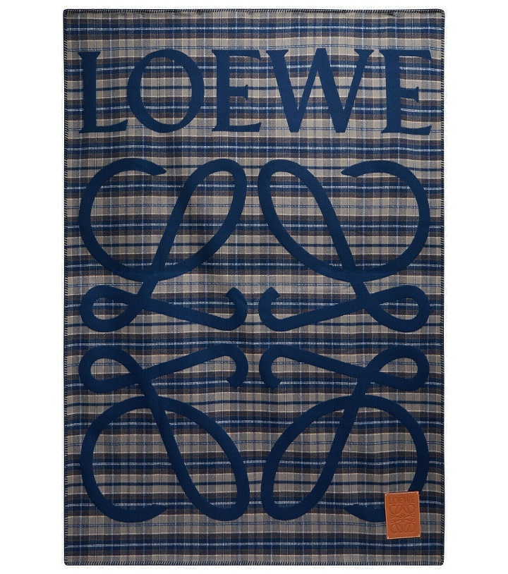 Photo: Loewe - Anagram checked wool-blend blanket