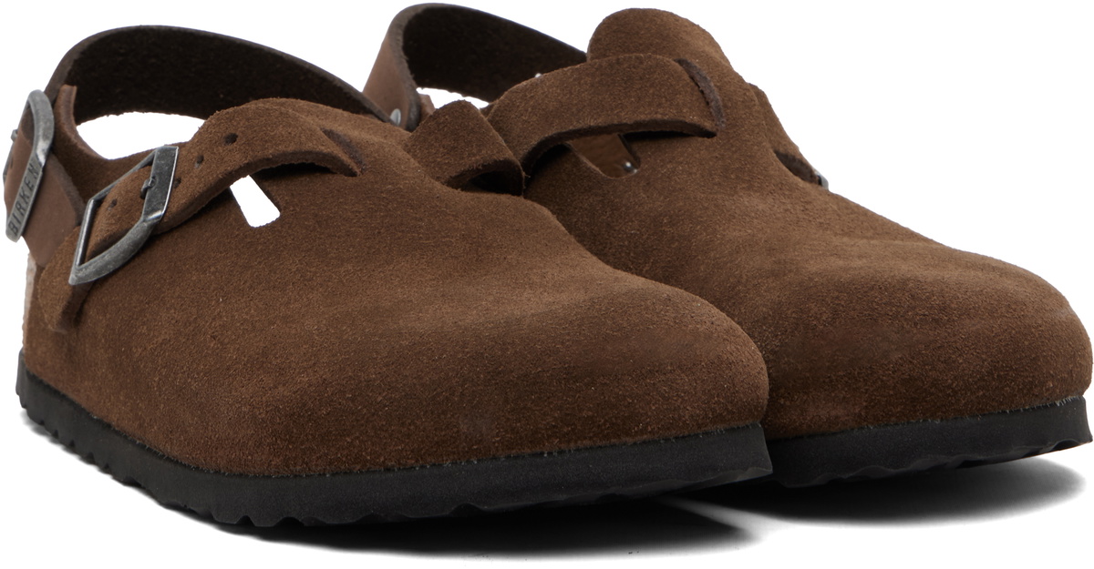 Birkenstock Brown Regular Tokio Slip-on Loafers