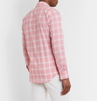 Richard James - Slim-Fit Prince of Wales Checked Slub Cotton Shirt - Red