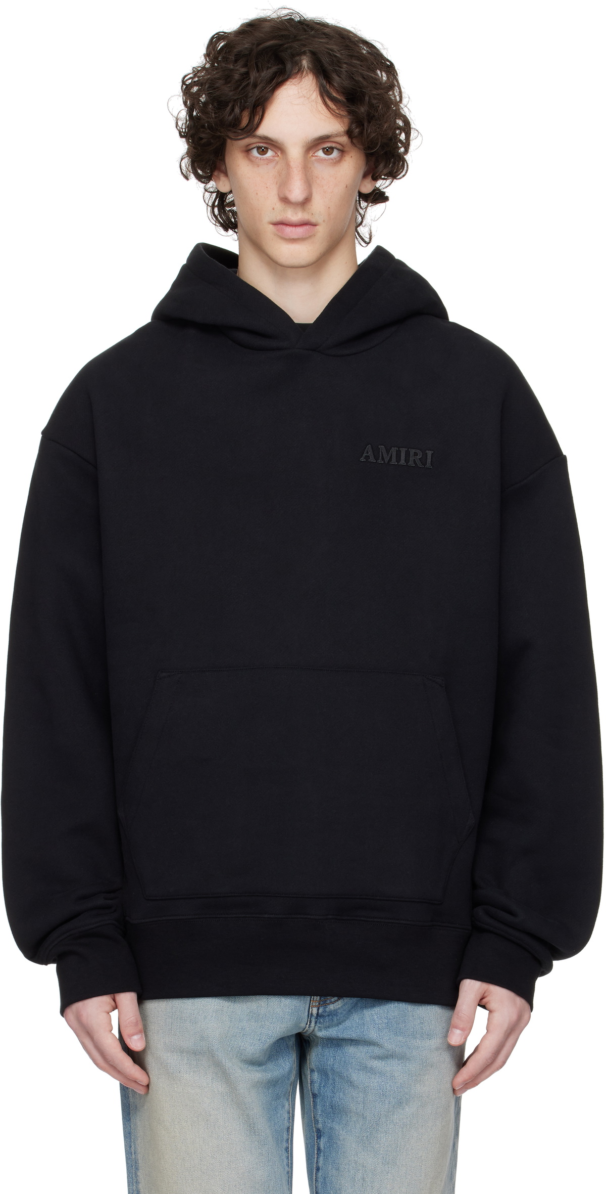 パーカー・フーディ AMIRI FW25 AMIRI OVERSIZED HOODIE (AMJYHD1042 BLACK) AMIRI Oversized Hoodie | Black | FARFETCH