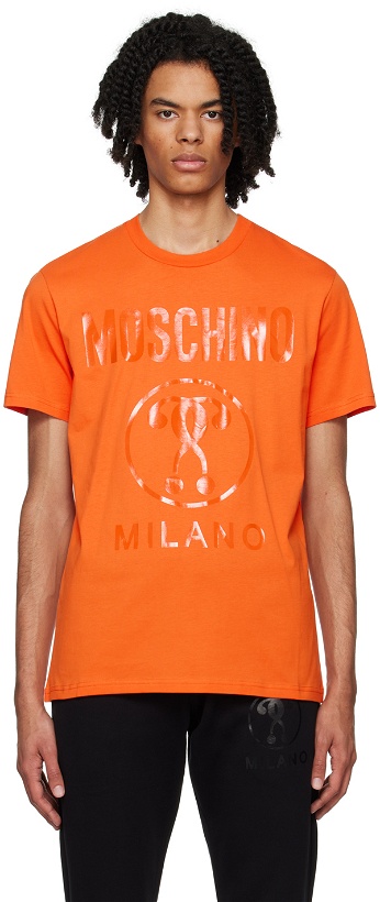 Photo: Moschino Orange Double Question Mark T-Shirt