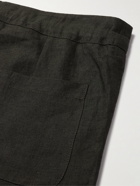 RICHARD JAMES - Slim-Fit Linen Drawstring Shorts - Green