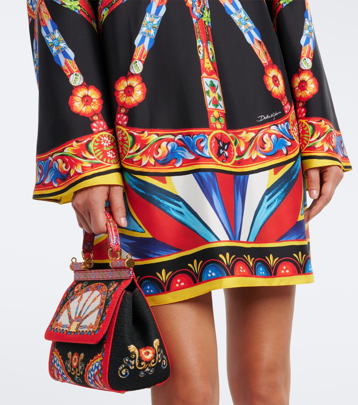 Dolce&Gabbana Carretto silk twill kaftan