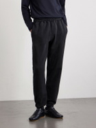 Cherry Los Angeles - Tapered Logo-Embroidered Cotton-Jersey Sweatpants - Black