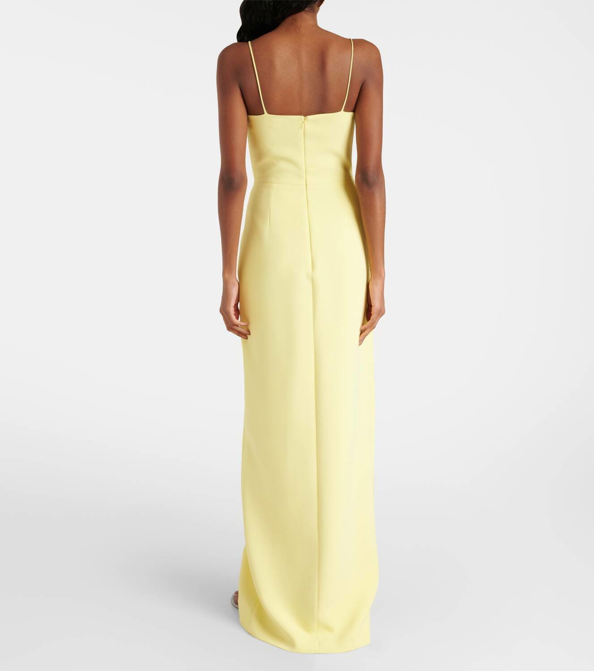 David Koma Side-slit corset gown