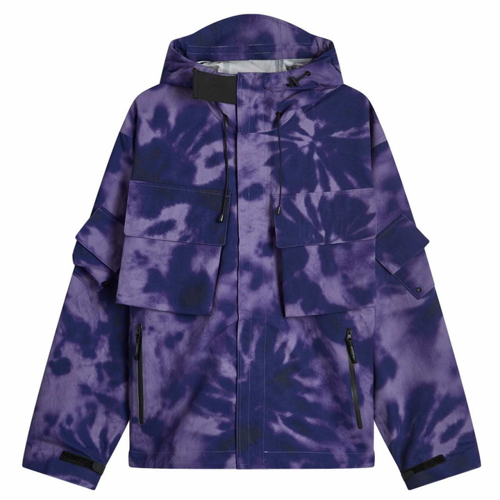Photo: Boiler Room Men's Tie Dye Shell Jacket in Purple Dye