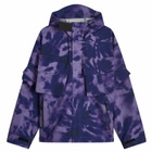 Boiler Room Men's Tie Dye Shell Jacket in Purple Dye