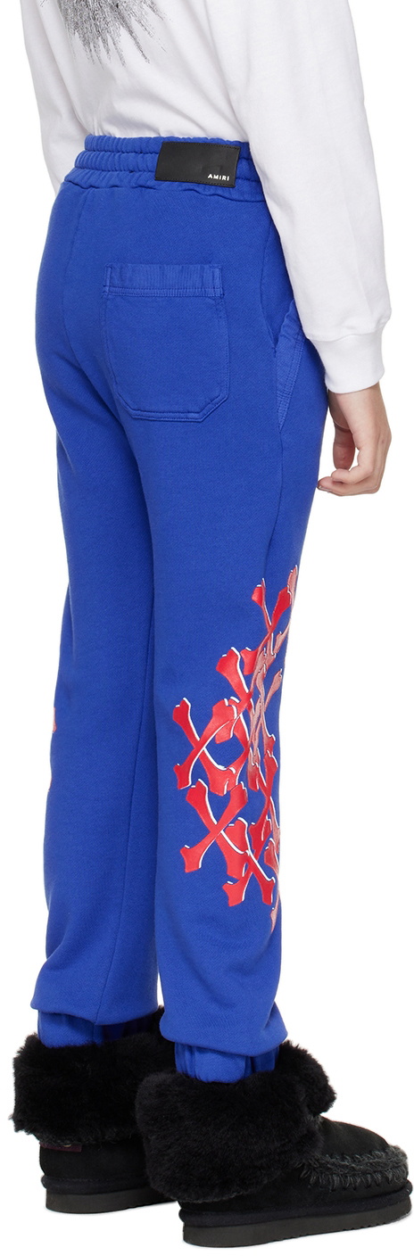 AMIRI Kids Blue Bones Graphic Sweatpants