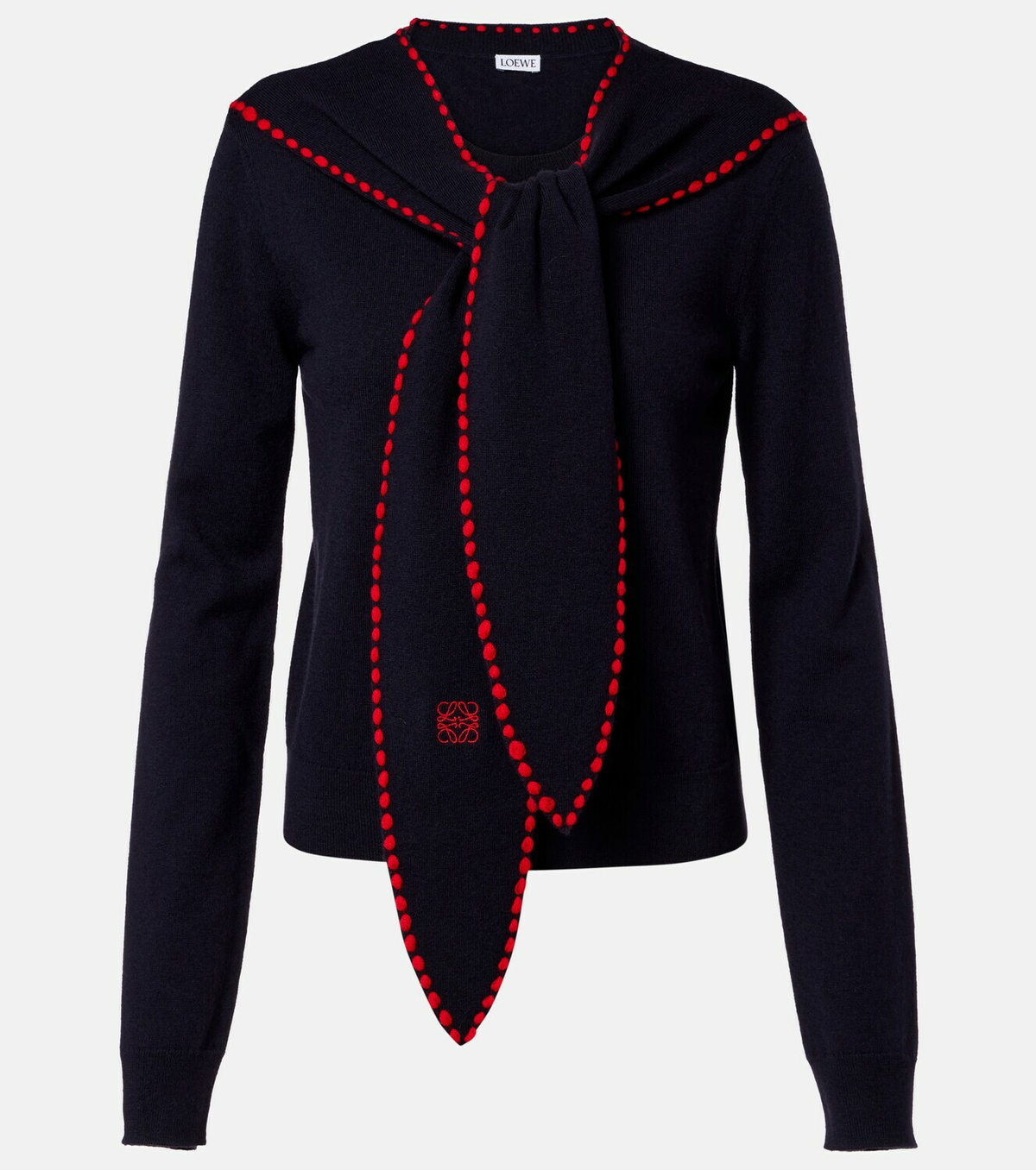 Loewe Scarf-detail wool sweater