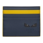 Fendi Navy and Yellow I See You Card Holder
