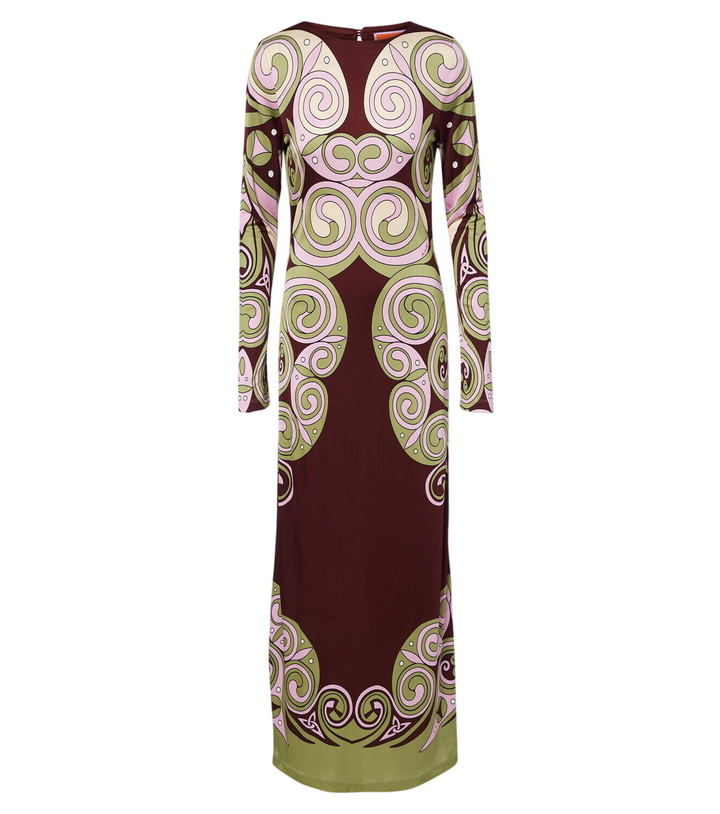 Photo: La DoubleJ Kells Swirl jersey maxi dress