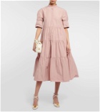 REDValentino Tiered cotton-blend midi dress