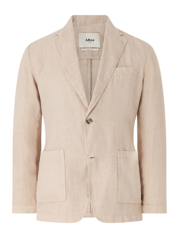 Photo: Altea - Aaron Garment-Dyed Linen Blazer - Neutrals