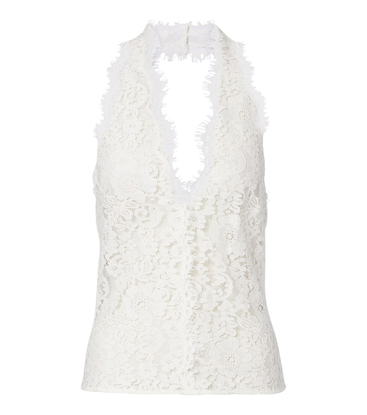 Photo: Stella McCartney Halterneck cotton-blend lace top