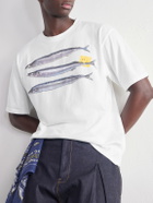KAPITAL - Printed Cotton-Jersey T-Shirt - White