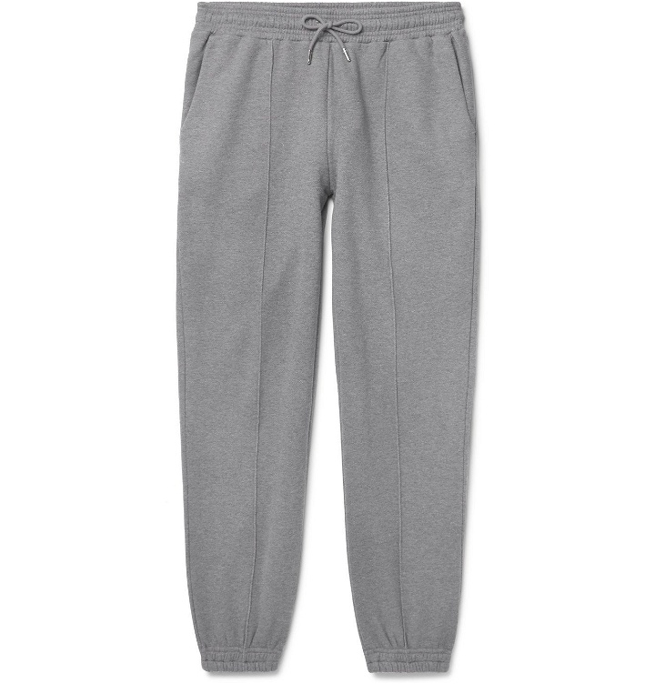 Photo: Ninety Percent - Mélange Loopback Organic Cotton-Jersey Sweatpants - Gray
