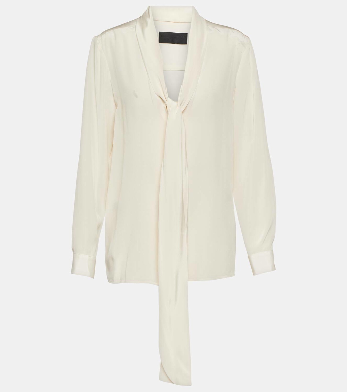 Nili Lotan Angelique silk tie-neck blouse