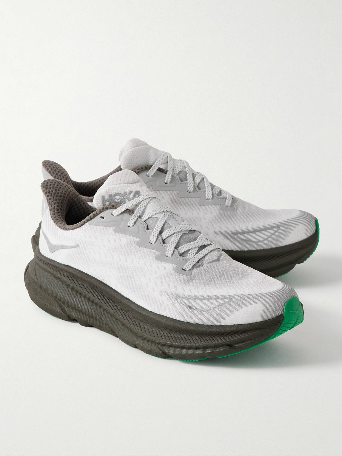TAKAページ Hoka - Clifton 10 Rubber-Trimmed Jacquard Running Sneakers