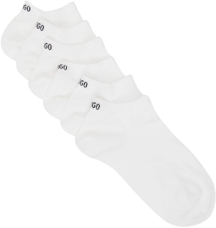 Photo: Hugo Six-Pack White Embroidered Socks