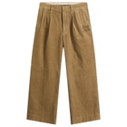 Human Made Men's Corduroy Pleated Trousers in Beige