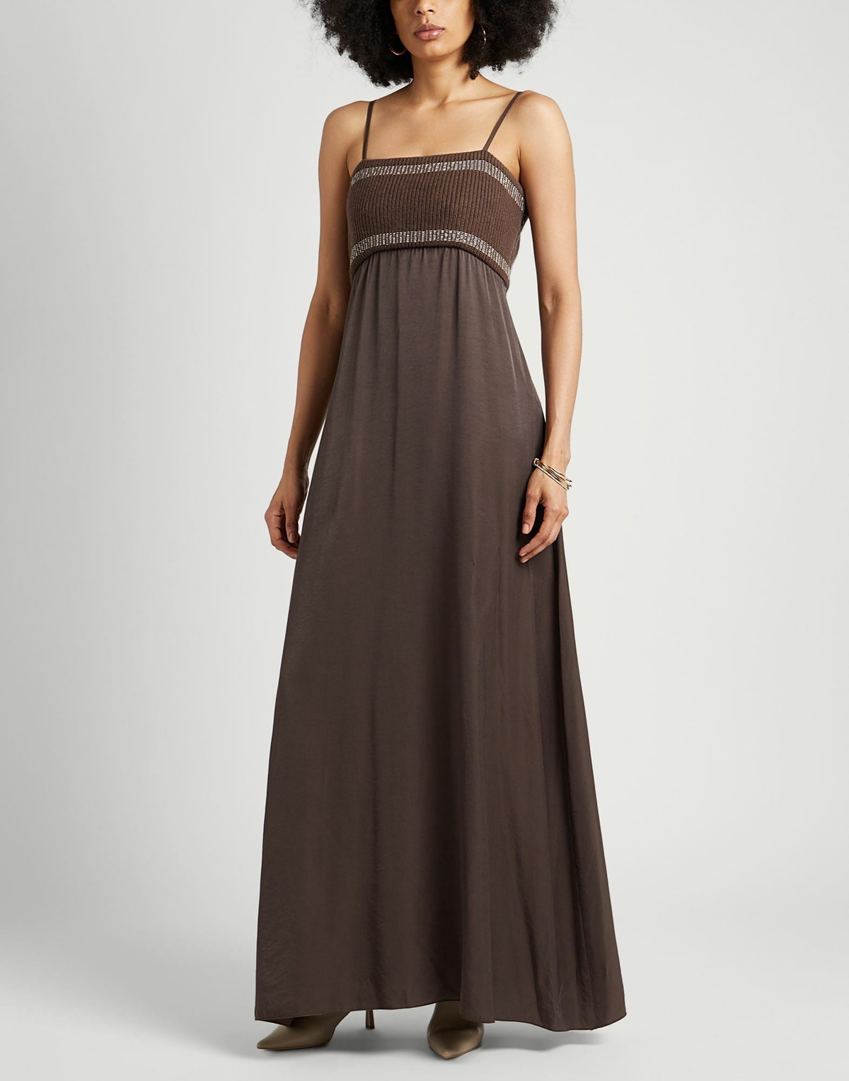 Peserico Womens Maxi dress Dark in Brown