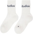 Acne Studios White Ribbed Socks