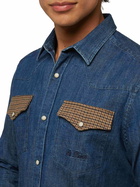 MC2 Saint Barth Denim Shirt Greg With Pied De Poul Patches