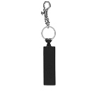 A.P.C. Leather Logo Keyring in Black