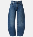 Frame Bubble Crop barrel-leg jeans