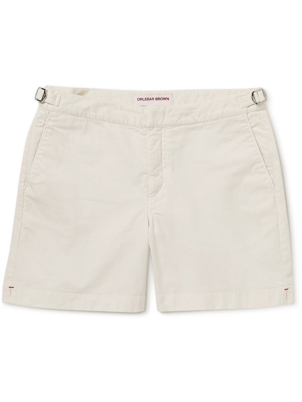 Photo: Orlebar Brown - Wetherlam Slim-Fit Cotton-Blend Twill Shorts - White