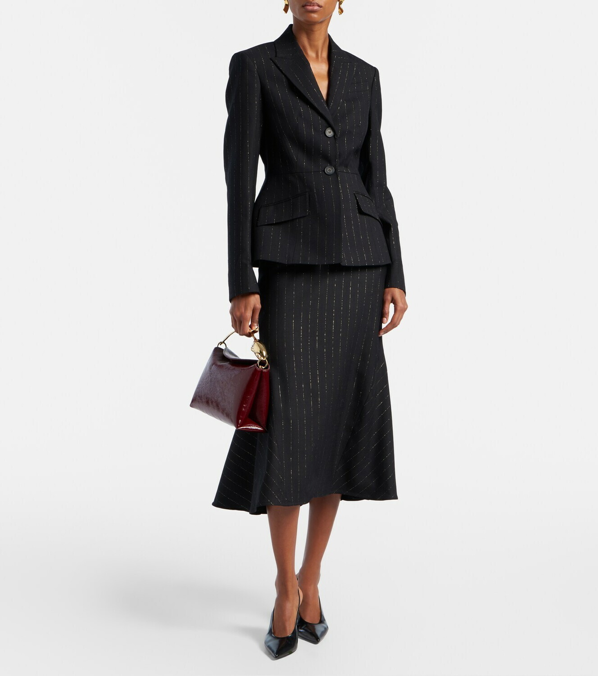 Erdem Pinstripe wool blazer