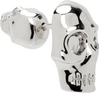 McQueen Silver Skull Single Stud Earring
