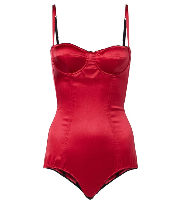 Photo: Dolce&Gabbana Silk-blend satin bodysuit